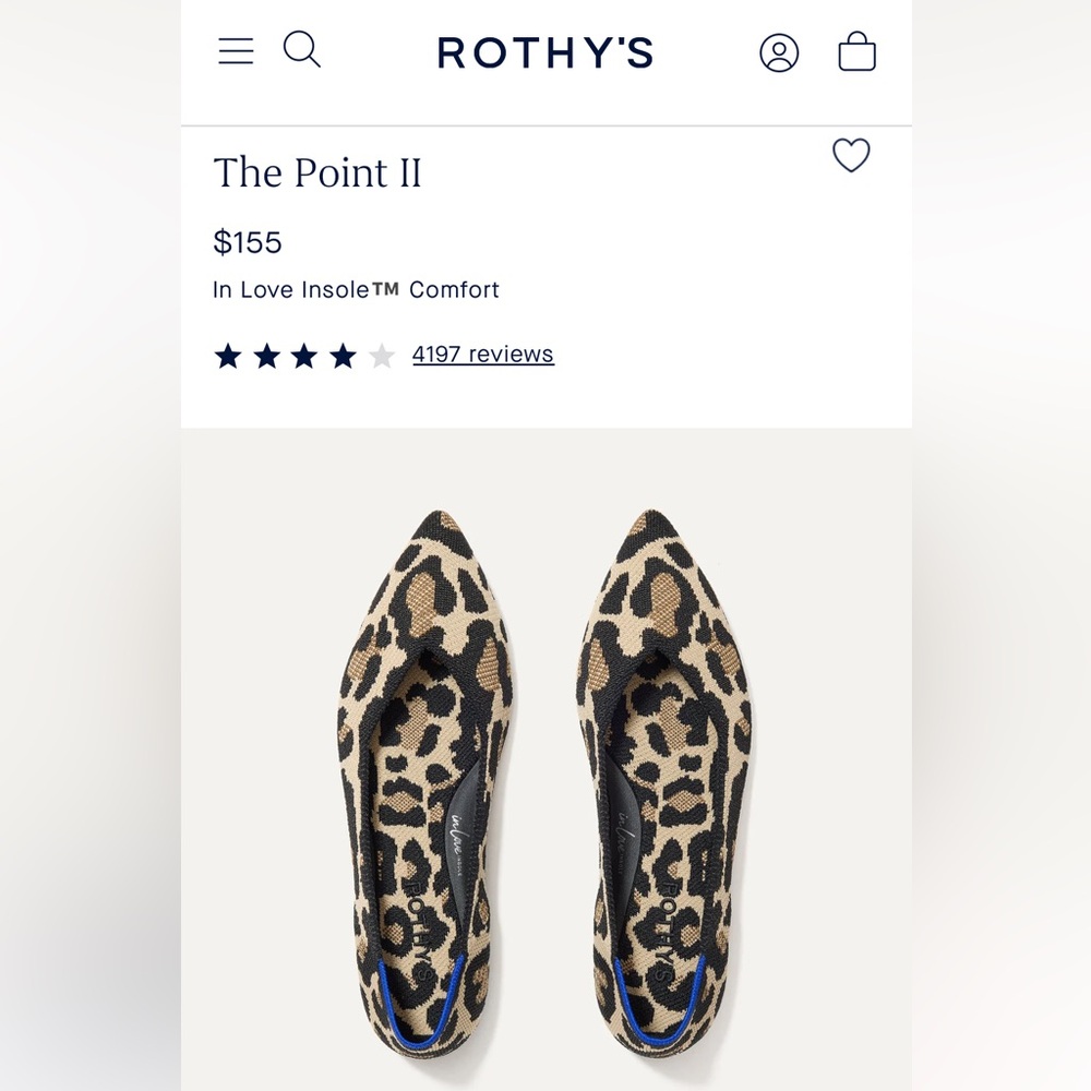 Rothy’s The Point Flats in original cat print size 9. Lightly used condition.
